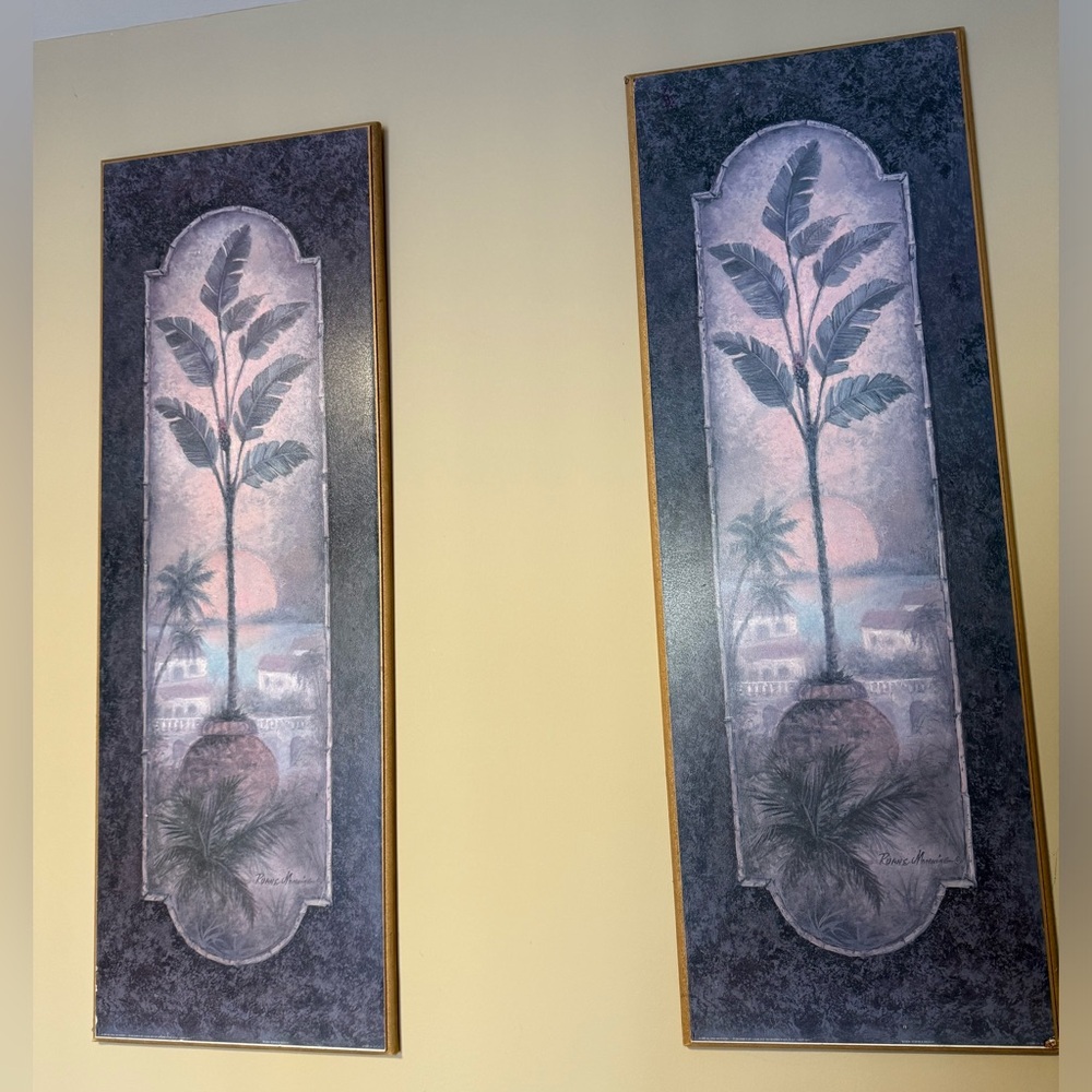Ruane Manning Coastal  two Art Prints, Palm Trees canvas